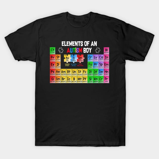 Periodic Table Elements Of An Autism Boy T-Shirt by Ripke Jesus